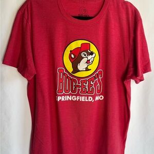 Buc-ee's Springfield, MO Red Logo Short Sleeve T-Shirt Size Large